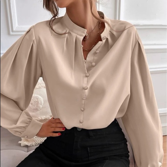 Luxurious satin bishop sleeve blouse - Picture 14 of 15
